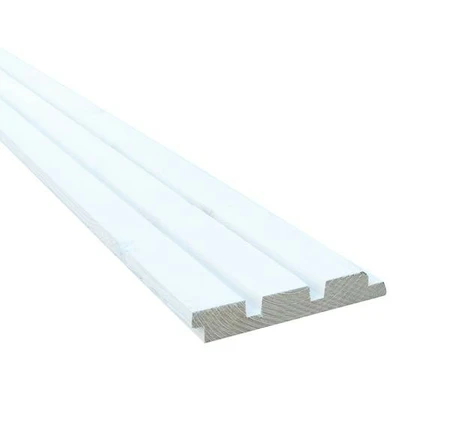 Vuren geschaafd triple profiel 2,2 x 14,5 X 500 cm, wit gespoten