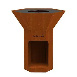 Nestor houtbarbecue corten staal