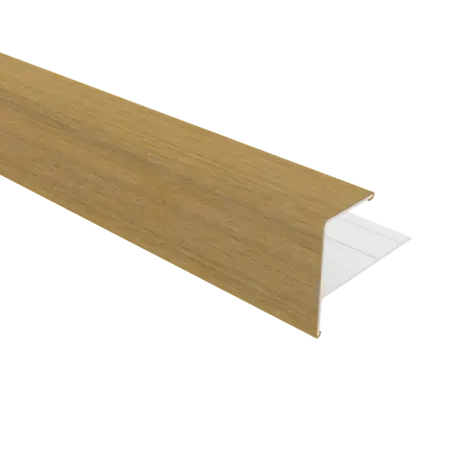 NewTechWood aluminium co-extrusie eindprofiel rhombus t.b.v. wand bekleding, 5 x 5 x 300 cm, Red Ced - afbeelding 1