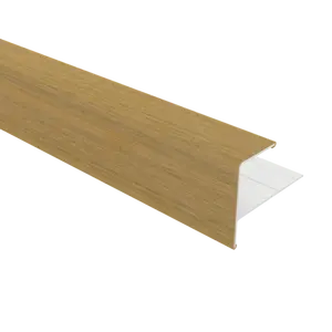 NewTechWood aluminium co-extrusie eindprofiel rhombus t.b.v. wand bekleding, 5 x 5 x 300 cm, Red Ced - afbeelding 1