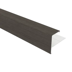 NewTechWood aluminium co-extrusie eindprofiel rhombus t.b.v. wand bekleding, 5 x 5 x 300 cm, Silver - afbeelding 1