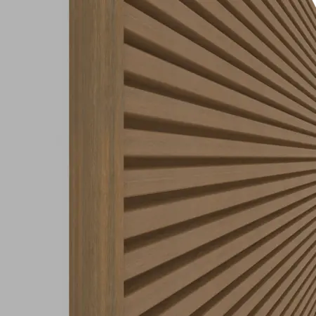 NewTechWood aluminium co-extrusie eindprofiel rhombus t.b.v. wand bekleding, 5 x 5 x 300 cm, Teak. - afbeelding 2