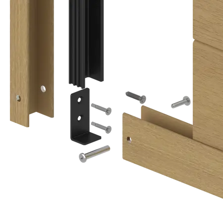 NewTechWood aluminium co-extrusie frameset t.b.v scherm i.c.m betonpalen, Red Cedar - afbeelding 4