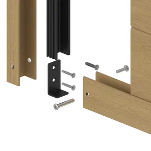 NewTechWood aluminium co-extrusie frameset t.b.v scherm i.c.m betonpalen, Red Cedar - afbeelding 4