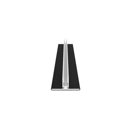NewTechWood co-extrusie aluminium U-klikprofiel 300 cm, Ebony zwart - afbeelding 1