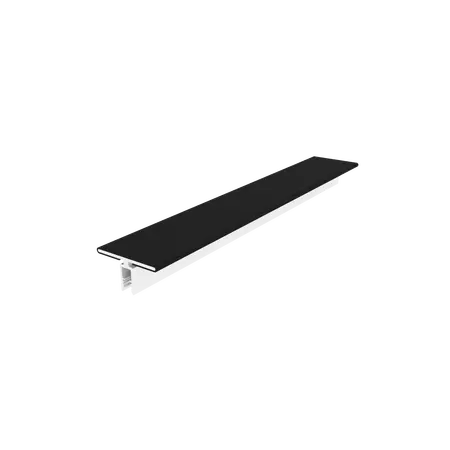 NewTechWood co-extrusie aluminium U-klikprofiel 300 cm, Ebony zwart - afbeelding 2