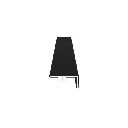 NewTechWood co-extrusie aluminium U-klikprofiel 300 cm, Ebony zwart - afbeelding 3