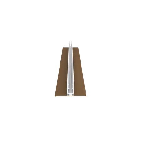 NewTechWood co-extrusie aluminium U-klikprofiel 300 cm, Teak - afbeelding 1