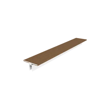 NewTechWood co-extrusie aluminium U-klikprofiel 300 cm, Teak - afbeelding 2