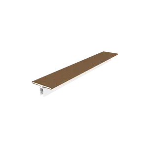 NewTechWood co-extrusie aluminium U-klikprofiel 300 cm, Teak - afbeelding 2