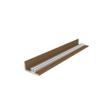 NewTechWood co-extrusie aluminium U-klikprofiel 300 cm, Teak - afbeelding 3