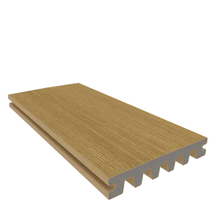 NewTechWood HKC co-extrusie enkelzijdig dekdeel houtstructuur 2,3 x 13,8 x 400 cm, Red Cedar.