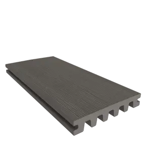 NewTechWood HKC co-extrusie enkelzijdig dekdeel houtstructuur 2,3 x 13,8 x 400 cm, Silver Gray.