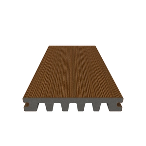 NewTechWood HKC co-extrusie enkelzijdig dekdeel houtstructuur 2,3 x 13,8 x 400 cm, Teak. - afbeelding 2