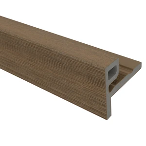 NewTechWood HKC co-extrusie eindprofiel castellation t.b.v. wand bekleding, 7 x 5 x 300 cm, Teak. - afbeelding 4