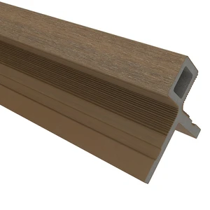 NewTechWood HKC co-extrusie hoekprofiel castellation t.b.v. wand bekleding, 7 x 8 x 300 cm, Teak. - afbeelding 5