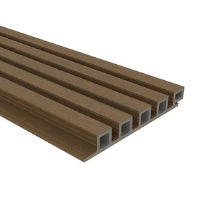 NewTechWood HKC co-extrusie wand bekleding castellation 25 profiel, 2,5 x 19,6 x 290 cm, Teak. - afbeelding 4