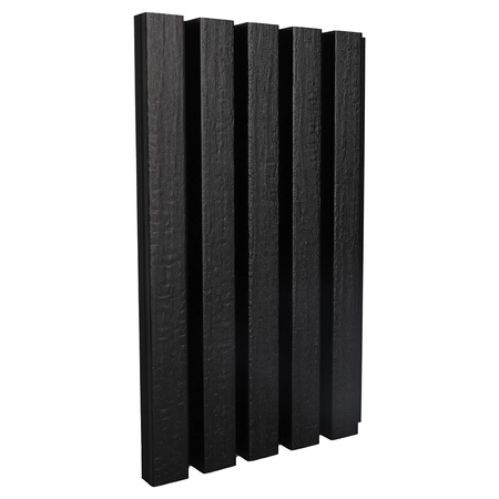NewTechWood HKC co-extrusie wand bekleding castellation 25 profiel, 2,5 x 19,6 x 290 cm, Ebony zwart - afbeelding 5