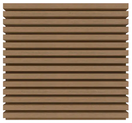 NewTechWood HKC co-extrusie wand bekleding castellation 25 profiel, 2,5 x 19,6 x 290 cm, Teak. - afbeelding 6