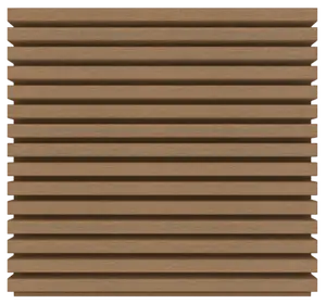 NewTechWood HKC co-extrusie wand bekleding castellation 25 profiel, 2,5 x 19,6 x 290 cm, Teak. - afbeelding 6