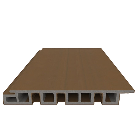 NewTechWood HKC co-extrusie wand bekleding castellation 4325 profiel, 2,5 x 19,6 x 290 cm, Teak. - afbeelding 2