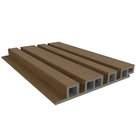 NewTechWood HKC co-extrusie wand bekleding castellation 4325 profiel, 2,5 x 19,6 x 290 cm, Teak. - afbeelding 3