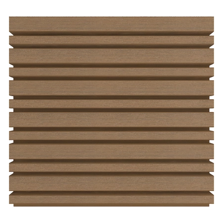 NewTechWood HKC co-extrusie wand bekleding castellation 4325 profiel, 2,5 x 19,6 x 290 cm, Teak. - afbeelding 5