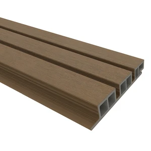 NewTechWood HKC co-extrusie wand bekleding castellation 50 profiel, 2,5 x 19,6 x 290 cm, Teak. - afbeelding 4