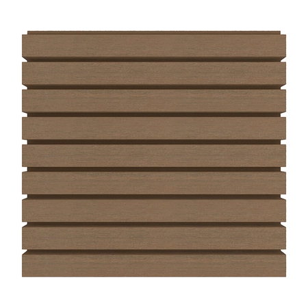 NewTechWood HKC co-extrusie wand bekleding castellation 50 profiel, 2,5 x 19,6 x 290 cm, Teak. - afbeelding 5