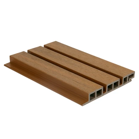 NewTechWood HKC co-extrusie wand bekleding castellation 50 profiel, 2,5 x 19,6 x 290 cm, Red Cedar.