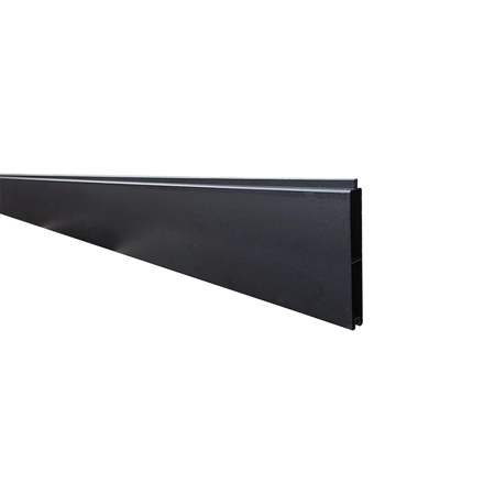 NewTechWood aluminium onderplank t.b.v. verticale tuinschermen, 2 x 15 x 180 cm, Zwart RAL9005
