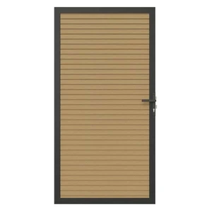 NewTechWood Co-extrusie composiet deur in aluminium frame, horizontaal triple, 100 x 195 cm, Red Ced