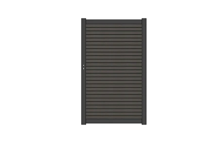 NewTechWood co-extrusie composiet deur Premium in aluminium frame, horizontaal triple, 97 x 186 cm, 