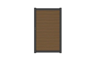 NewTechWood co-extrusie composiet deur Premium in aluminium frame, horizontaal triple, 97 x 186 cm, 