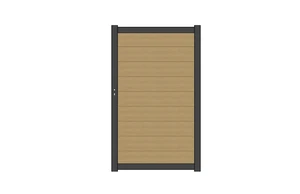 NewTechWood co-extrusie composiet deur Premium in aluminium frame, horizontaal, 97 x 186 cm, Red Ced