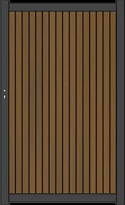 NewTechWood co-extrusie composiet deur Premium in aluminium frame, verticaal triple, 97 x 186 cm, Te