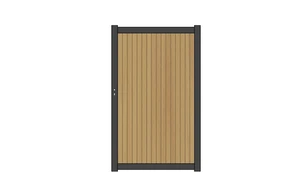NewTechWood co-extrusie composiet deur Premium in aluminium frame, verticaal triple, 97 x 186 cm, Re