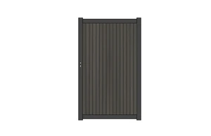 NewTechWood co-extrusie composiet deur Premium in aluminium frame, verticaal triple, 97 x 186 cm, Si