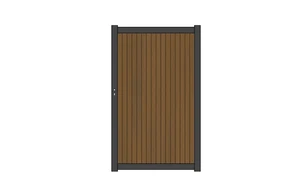 NewTechWood co-extrusie composiet deur Premium in aluminium frame, verticaal triple, 97 x 186 cm, Te
