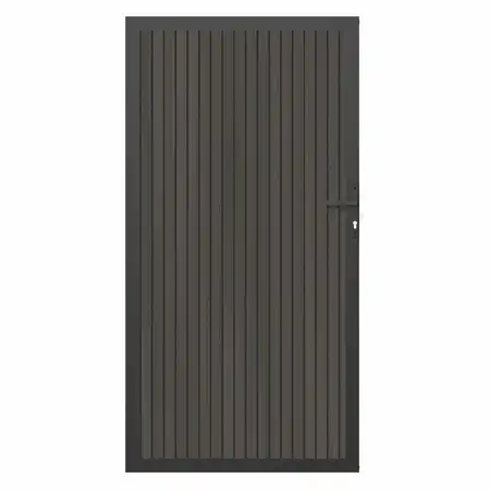 NewTechWood Co-extrusie composiet deur in aluminium frame, verticaal triple, 100 x 195 cm, Silver Gr