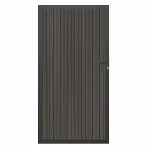 NewTechWood Co-extrusie composiet deur in aluminium frame, verticaal triple, 100 x 195 cm, Silver Gr