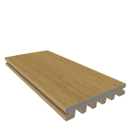 NewTechWood HKC co-extrusie enkelzijdig dekdeel houtstructuur 2,3 x 13,8 x 300 cm, Red Cedar