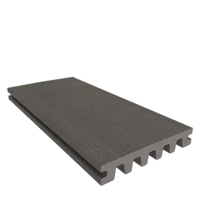 NewTechWood HKC co-extrusie enkelzijdig dekdeel houtstructuur 2,3 x 13,8 x 300 cm, Silver Gray