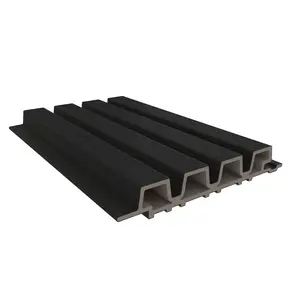 NewTechWood HKC co-extrusie Castellation PRO35 gevelbekleding, 3,3 x 21,5 x 290 cm, Ebony zwart.