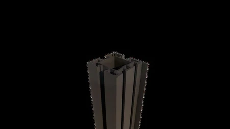 NewTechWood poortpaal Premium met afdeklijst, 8 x 8 x 320 cm, zwart RAL9005 - afbeelding 4