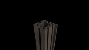 NewTechWood poortpaal Premium met afdeklijst, 8 x 8 x 320 cm, zwart RAL9005 - afbeelding 4