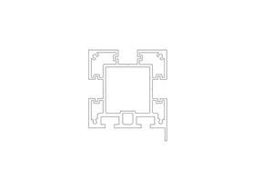 NewTechWood poortpaal Premium met afdeklijst, 8 x 8 x 320 cm, zwart RAL9005 - afbeelding 2