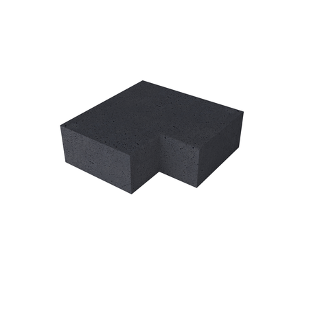 oud hollands Traptreden hoekstuk binnenzijden 90gr carbon 40x20