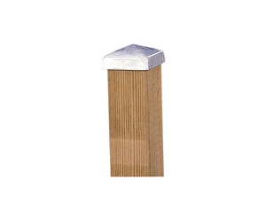 Paalornament piramide 7x7cm metaal verzinkt.
