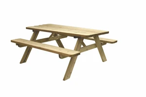 Picknicktafel Easy, 40 mm dik, bladmaat 180 x 70 cm, groen geïmpregneerd.